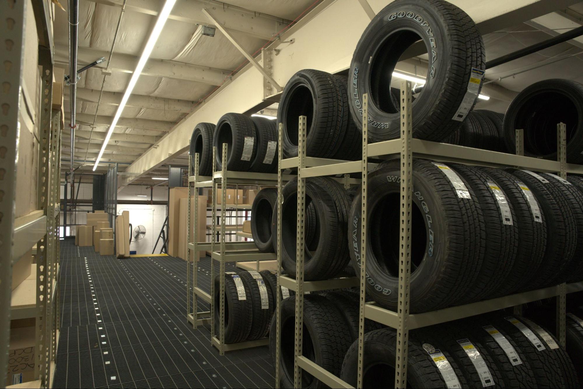 Double-Sided Tire Storage Racks Double-Sided Tire Storage Racks