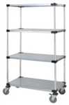 Mobile Cart with 4 solid shelves